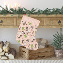 Buscar rosa calcetines navideños Monograma