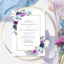 Buscar púrpura boda invitaciones Azul