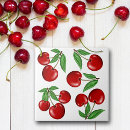 Buscar cerezas rojas azulejos Patrón de fruta