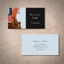 Buscar música clásica tarjetas de visita Violinista
