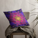 Buscar flores azules y amarillas cojines Abstracto