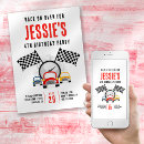 Buscar fiesta del coche de carreras invitaciones Correr