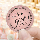Buscar girl baby shower pegatinas Gracias