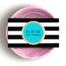 Buscar turquesa y negro tarjetas de visita Salón