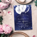 Buscar el quinceanera invita invitaciones Azul marino