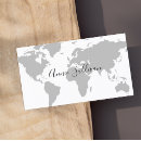 Buscar mapa del mundo tarjetas de visita Moderno