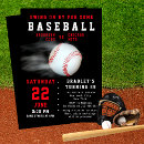 Buscar fiesta del béisbol invitaciones Invitados