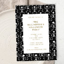 Buscar esqueletos invitaciones Blanco y negro