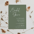 Buscar de color verde oscuro invitaciones Boho