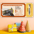 Buscar boleto de tren invitaciones Vintage