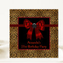 Buscar leopardo rojo invitaciones Moda