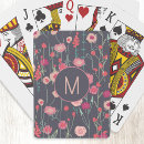 Buscar rosa y negro barajas de cartas Monograma