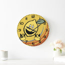 Buscar cara feliz relojes de pared Amarillo