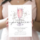 Buscar vidrio del champán invitaciones Elegante