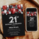 Buscar rojo y colores plata invitaciones Para él