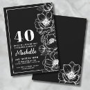 Buscar blanco y negro invitaciones de cumpleaños Para ella