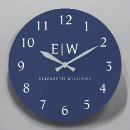 Buscar tipografía moderna relojes de pared Monograma