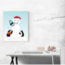 Buscar pájaros en invierno posters Escena de invierno