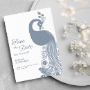 Buscar pavo real azul invitaciones Guardar la fecha