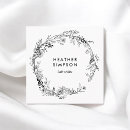 Buscar floral blanco y negro tarjetas de visita Rústico