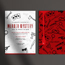 Buscar misterioso asesinato invitaciones Rojo