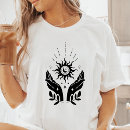 Buscar sol y luna celestiales camisetas Para ella