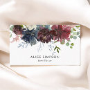Buscar flores azules tarjetas de visita Artista de maquillaje