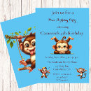 Buscar monkey invitaciones Azul