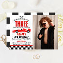Buscar coche de carreras invitaciones Rojo