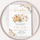 Buscar autumn floral invitaciones Calabaza