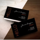 Buscar negro y naranja tarjetas de visita Para ella