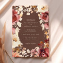 Buscar floral boho boda invitaciones Borgoña