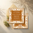Buscar marrón boda invitaciones Parejas