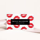 Buscar labios rojos tarjetas de visita Salón de belleza