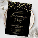 Buscar oro boda aniversario invitaciones Simple