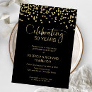 Buscar oro boda aniversario invitaciones Simple