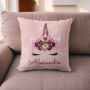 Buscar unicornio rosa cojines Para ella