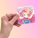 Buscar anime cuadradas pegatinas General y unisex