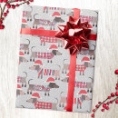 Buscar dachshund papel de regalo Navidades