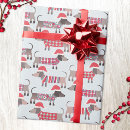 Buscar dachshund papel de regalo Navidades