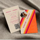 Buscar retro 70s invitaciones Rosa y naranja
