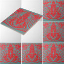 Buscar langosta azulejos Rojo