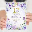 Buscar lila y mariposa invitaciones Para todos