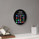 Buscar icon relojes de pared Negro