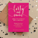 Buscar fiesta fabuloso 40 invitaciones Elegante