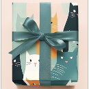 Buscar gatos papel de regalo Colorido