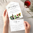 Buscar temático del vino boda invitaciones Acuarela