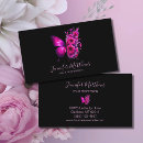 Buscar mariposas y flores tarjetas de visita Artista de maquillaje