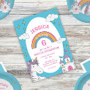 Buscar unicornio lindo invitaciones Fiesta infantil