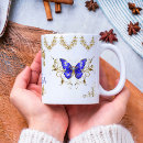 Buscar diseño la mariposa y las flores tazas Bonito